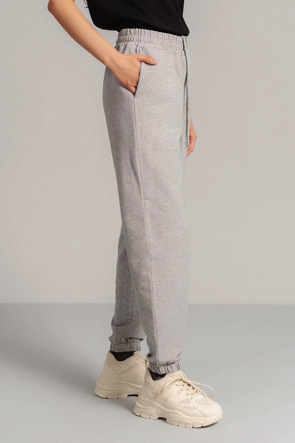 BASIC CROPPED JOGGERS - FRENCH TERRY - Image 7