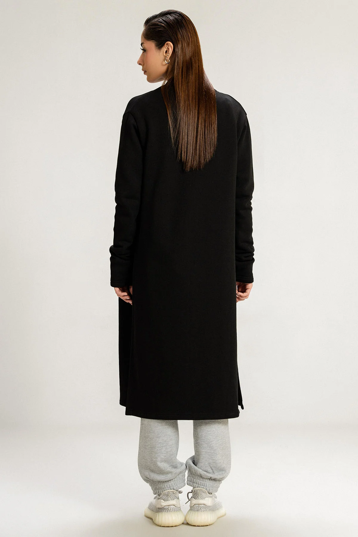 BASIC LONG CARDIGAN - PIMA TERRY - Image 7
