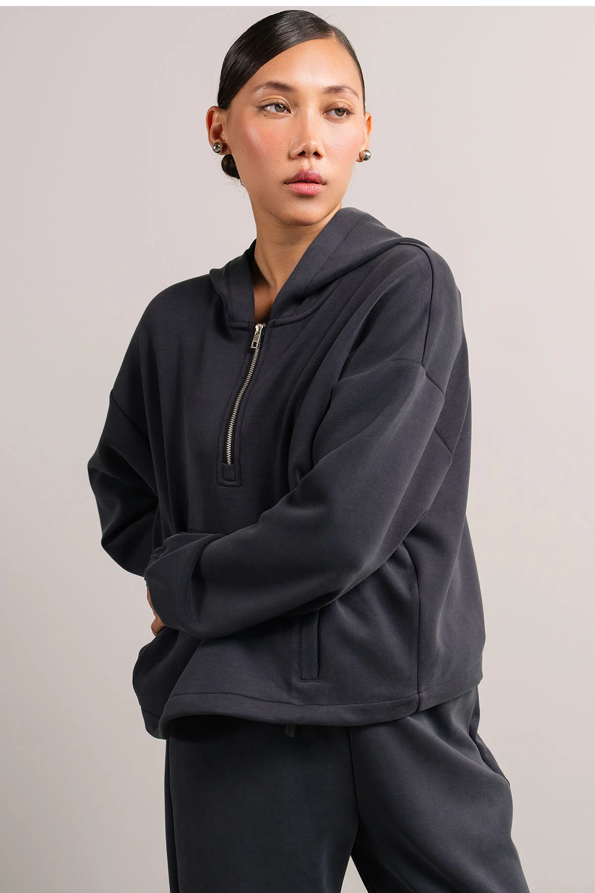 HALF ZIP PULLOVER HOODIE CLOUDLUX