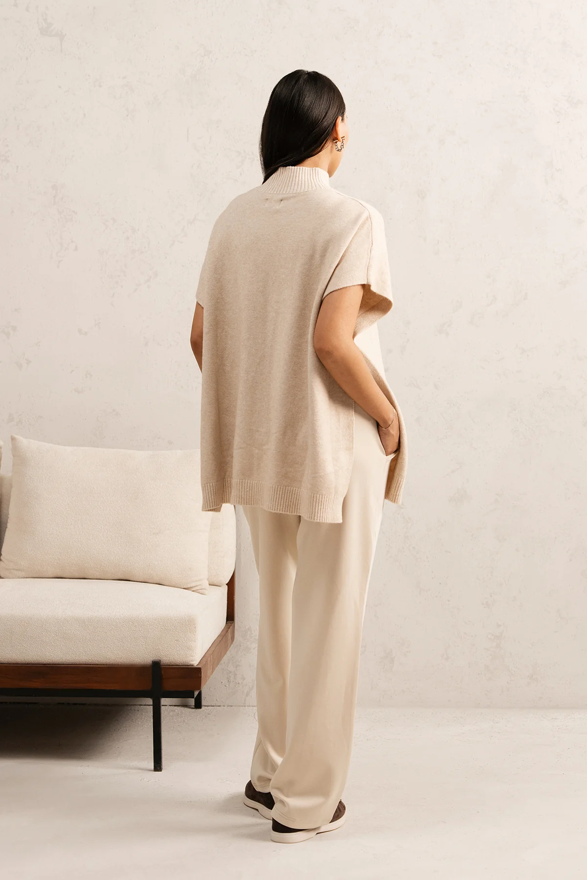 BOXY CABLE KNIT PULLOVER - Image 3