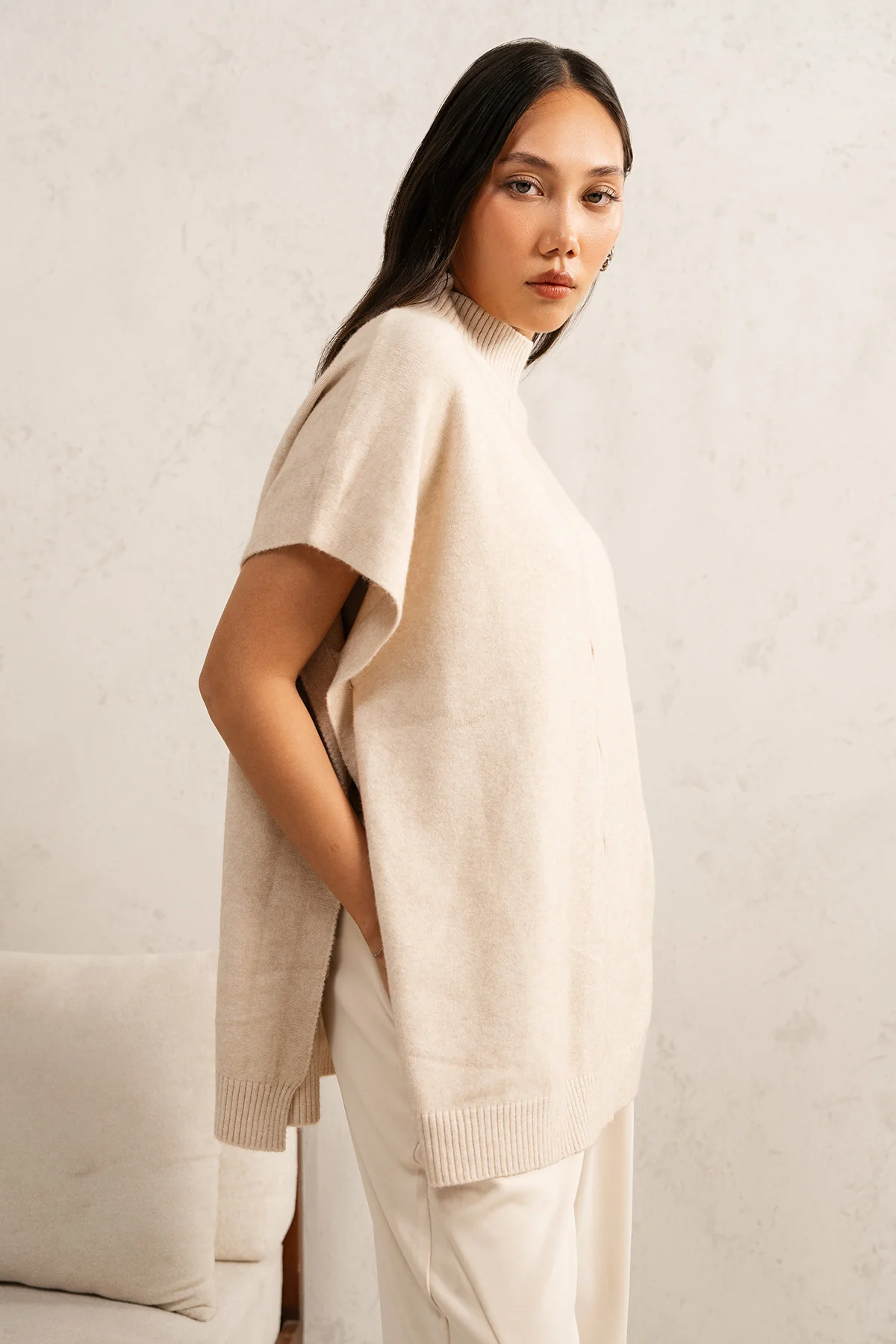 BOXY CABLE KNIT PULLOVER - Image 4