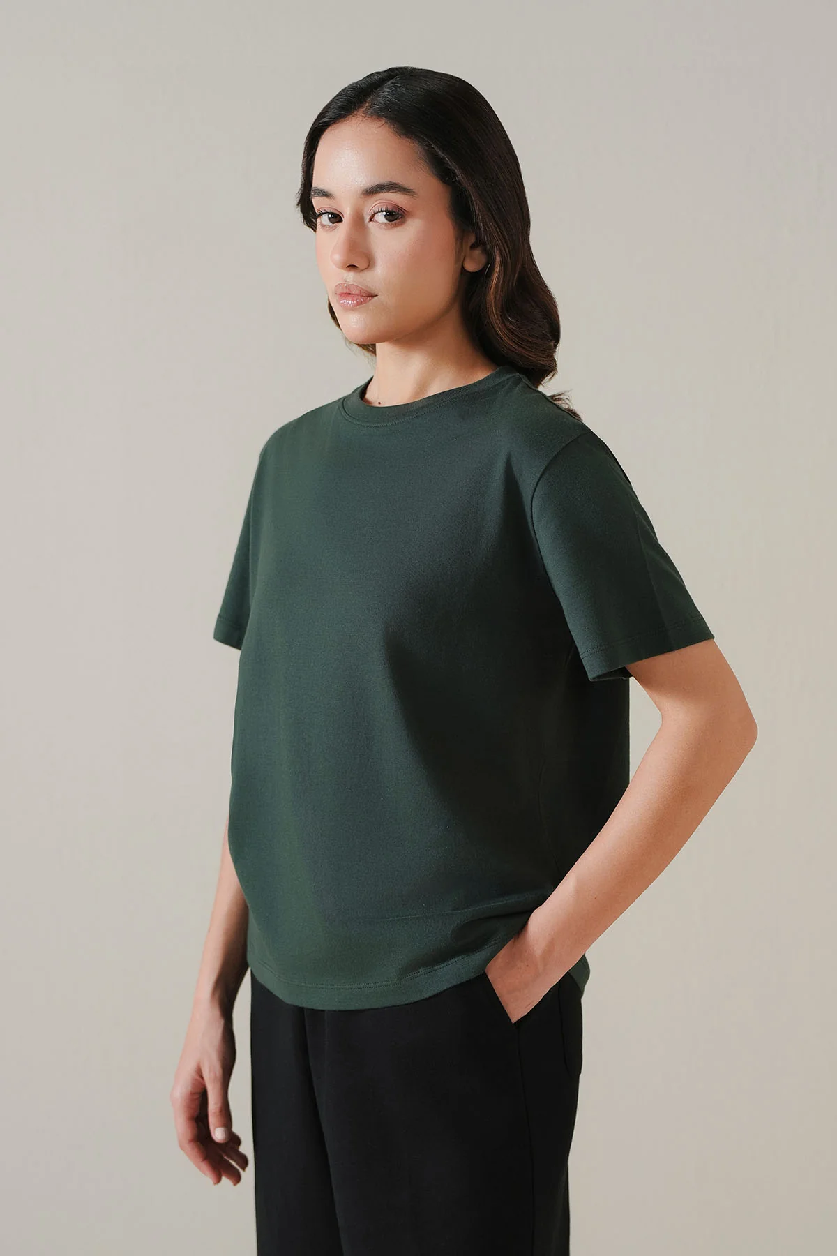 BOXY T-SHIRT CREW SUPIMA COTTON - Image 3