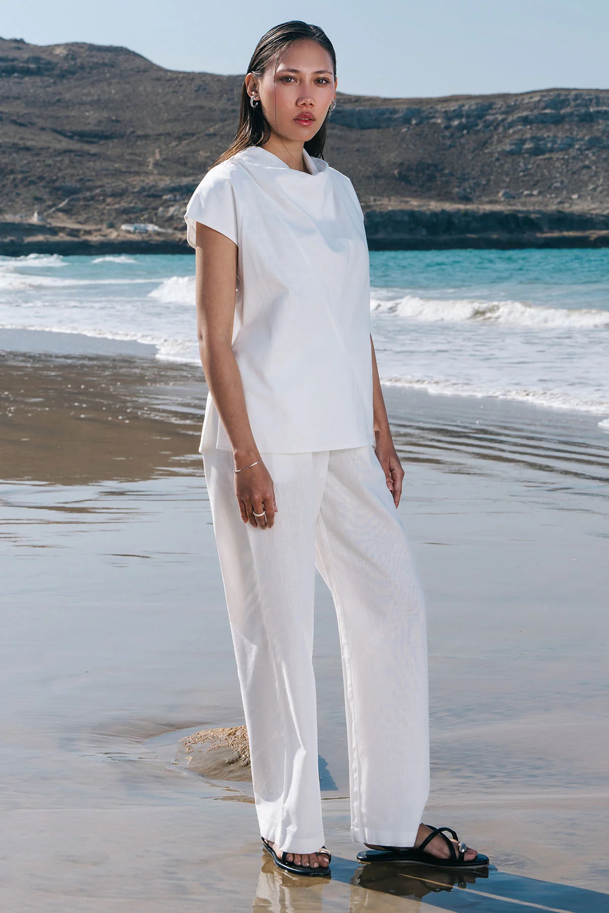 COWL NECK LINEN TOP - Image 7