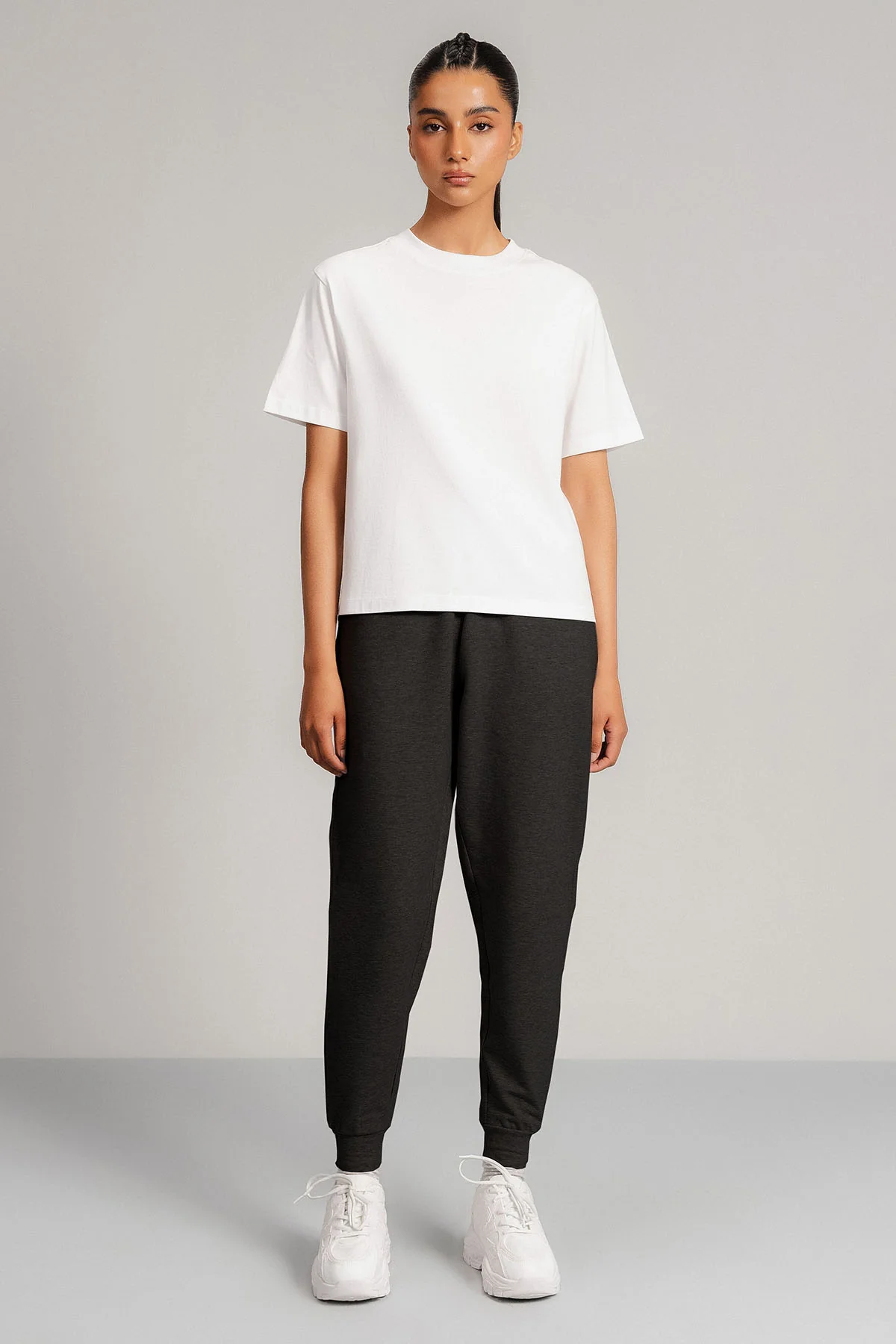 CUFFED ANKLE JOGGER PANTS - FRENCH TERRY - Image 4
