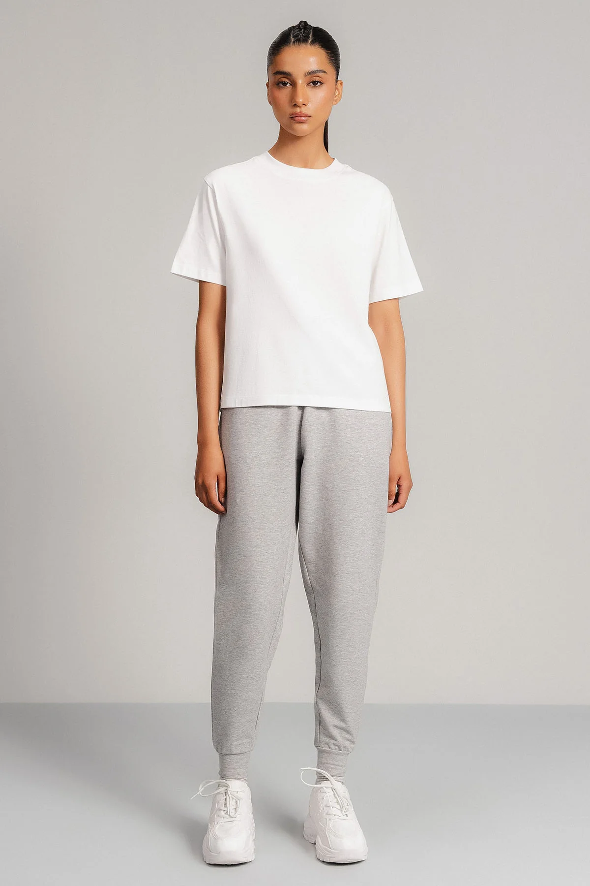 CUFFED ANKLE JOGGER PANTS - FRENCH TERRY - Image 4