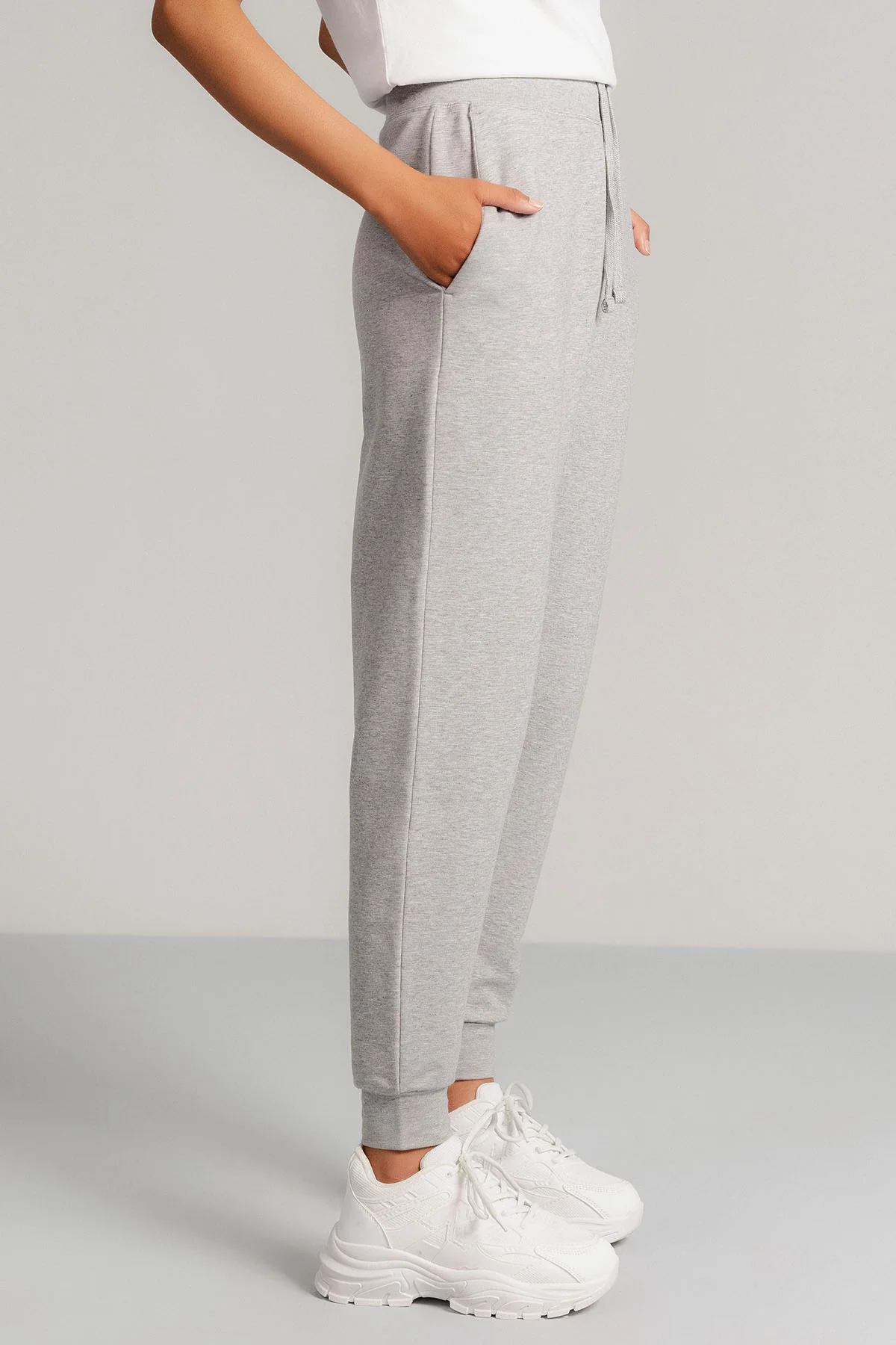CUFFED ANKLE JOGGER PANTS - FRENCH TERRY - Image 6