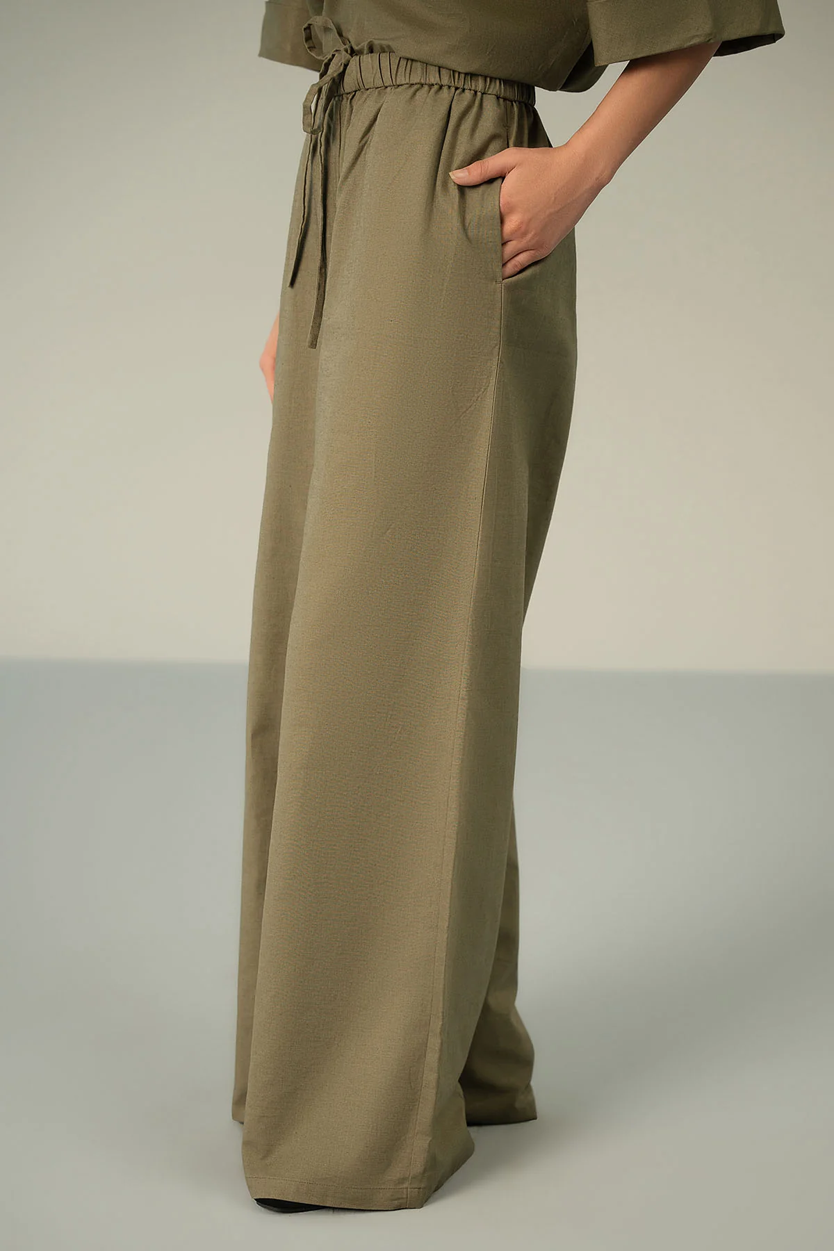 DRAW STRING LINEN TROUSERS - Image 5