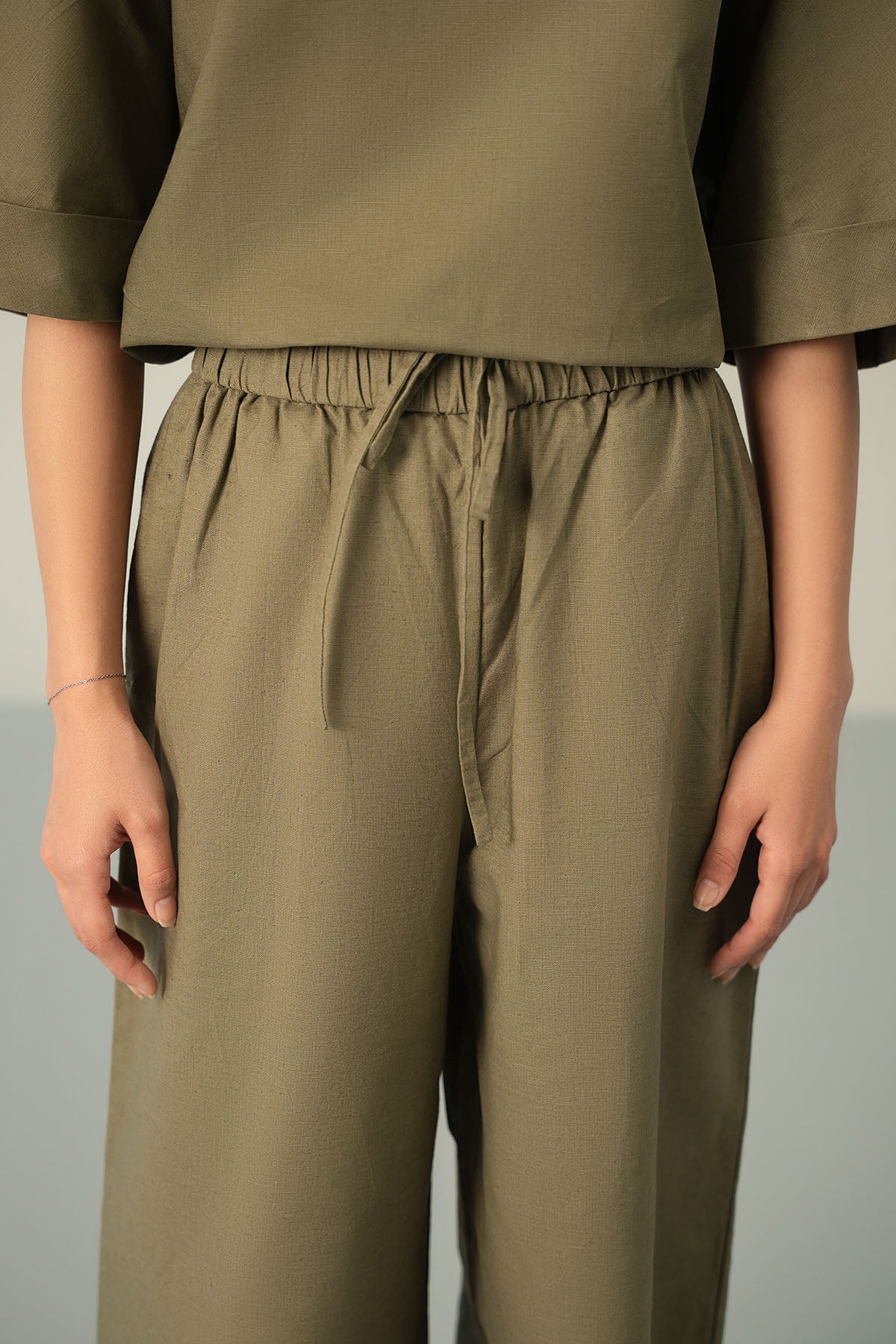 DRAW STRING LINEN TROUSERS - Image 6