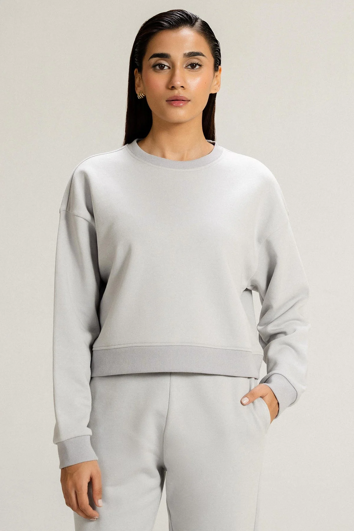 DROP SHOULDER SWEAT - PIMA FLEECE - Image 4