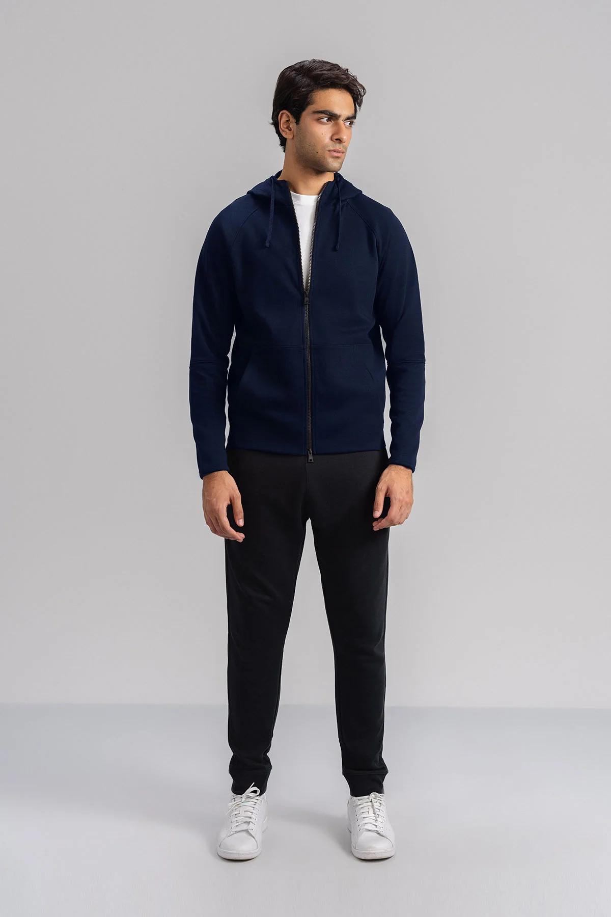 FULL ZIP HOODIE-DOUBLE KNIT