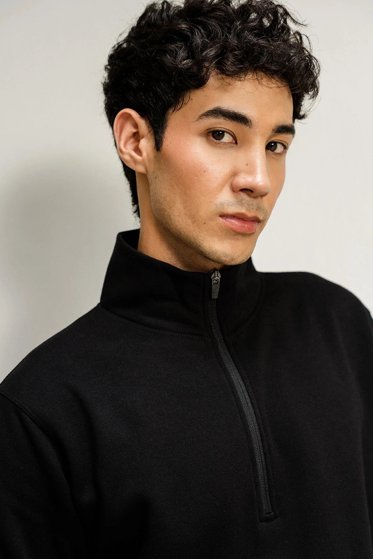 HALF ZIP SWEATSHIRT - PIMA FLEECE - Image 3