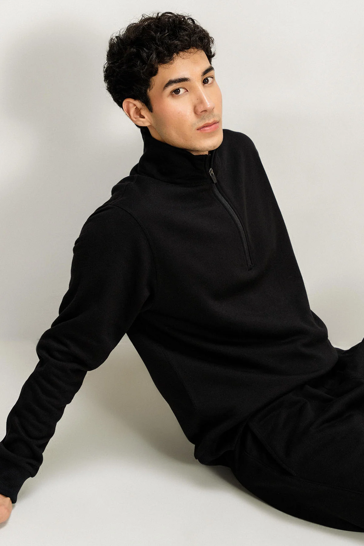 HALF ZIP SWEATSHIRT - PIMA FLEECE - Image 8