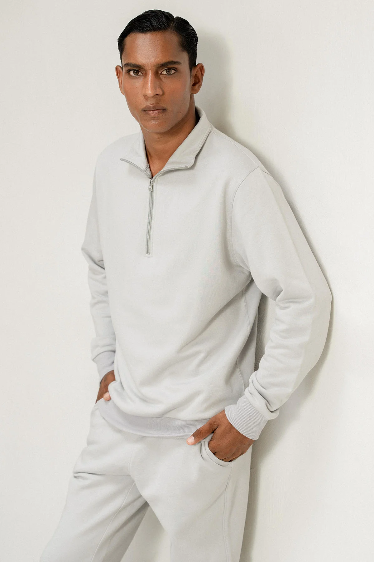 HALF ZIP SWEATSHIRT - PIMA FLEECE - Image 5