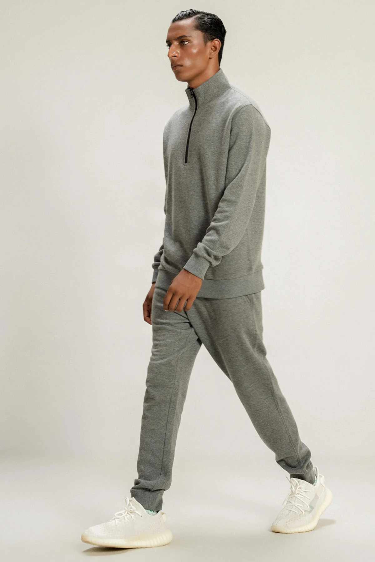 HALF ZIP SWEATSHIRT - PIMA FLEECE - Image 5