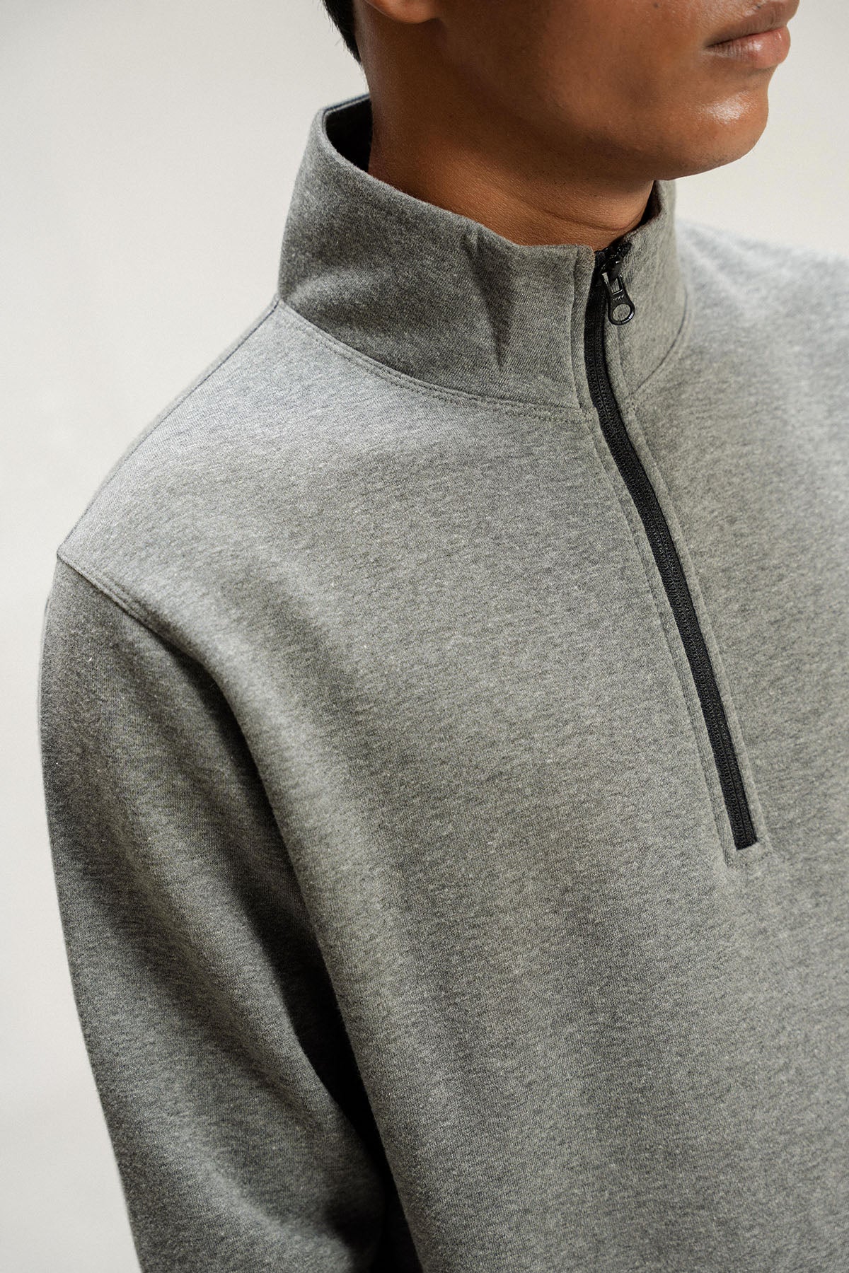 HALF ZIP SWEATSHIRT - PIMA FLEECE - Image 6