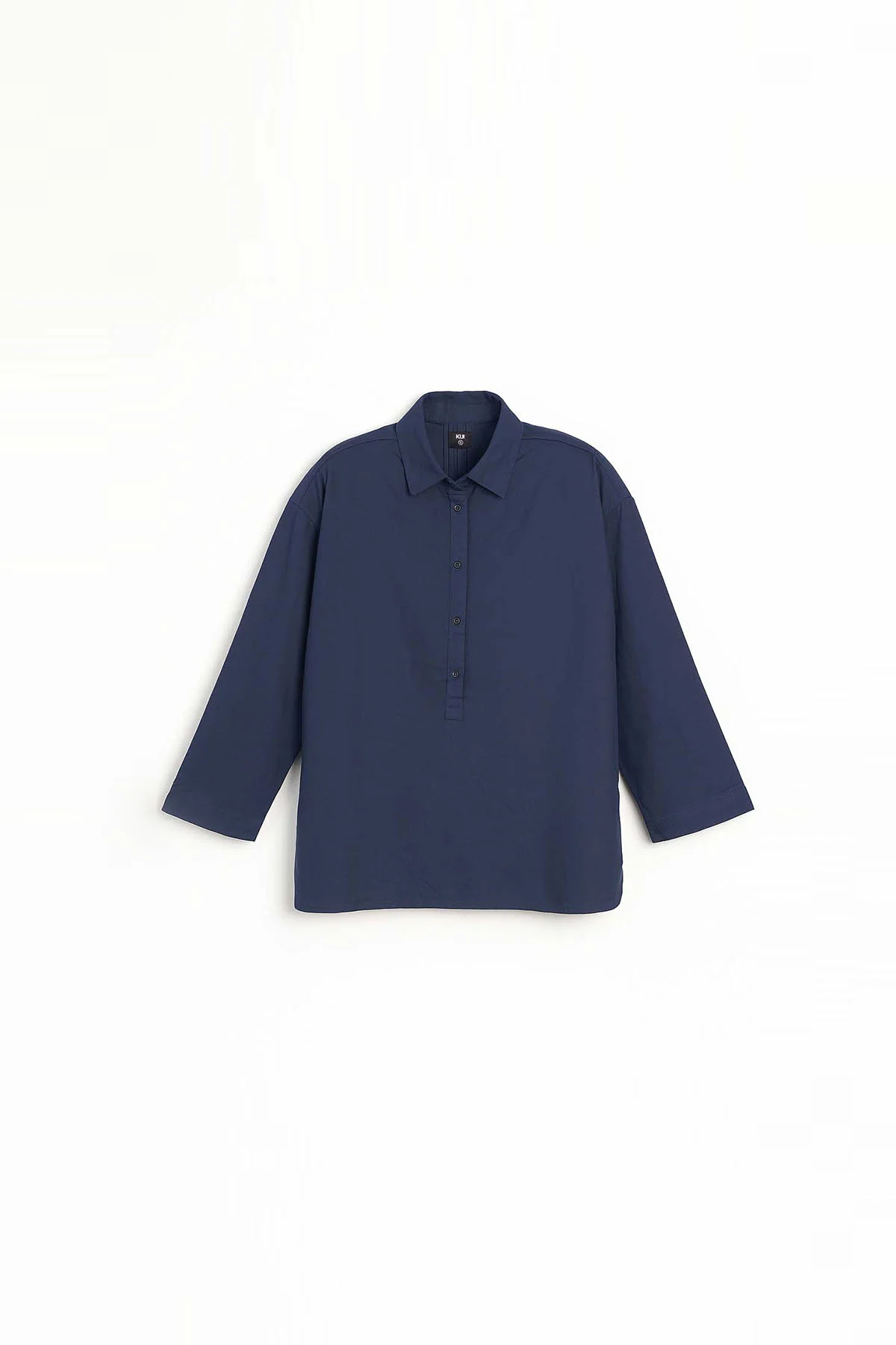 LINEN HALF PLACKET SHIRT