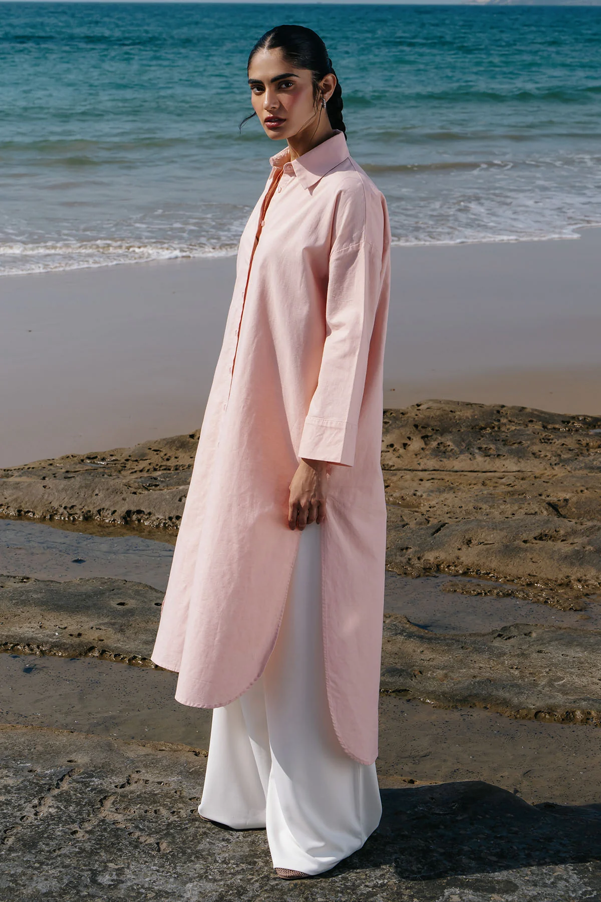 LINEN SHIRT DRESS - Image 3