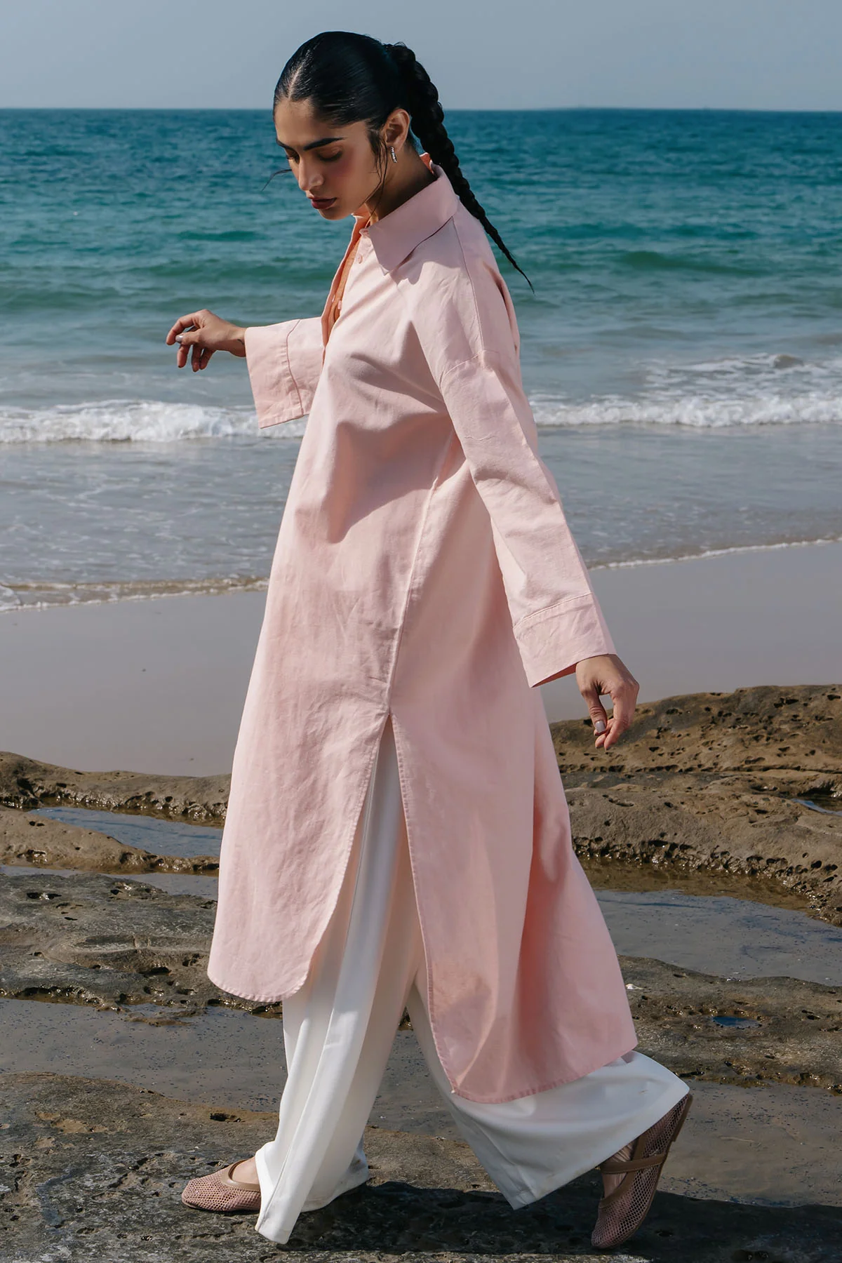 LINEN SHIRT DRESS - Image 5