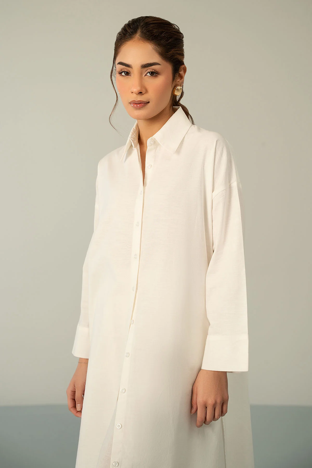 LINEN SHIRT DRESS - Image 5