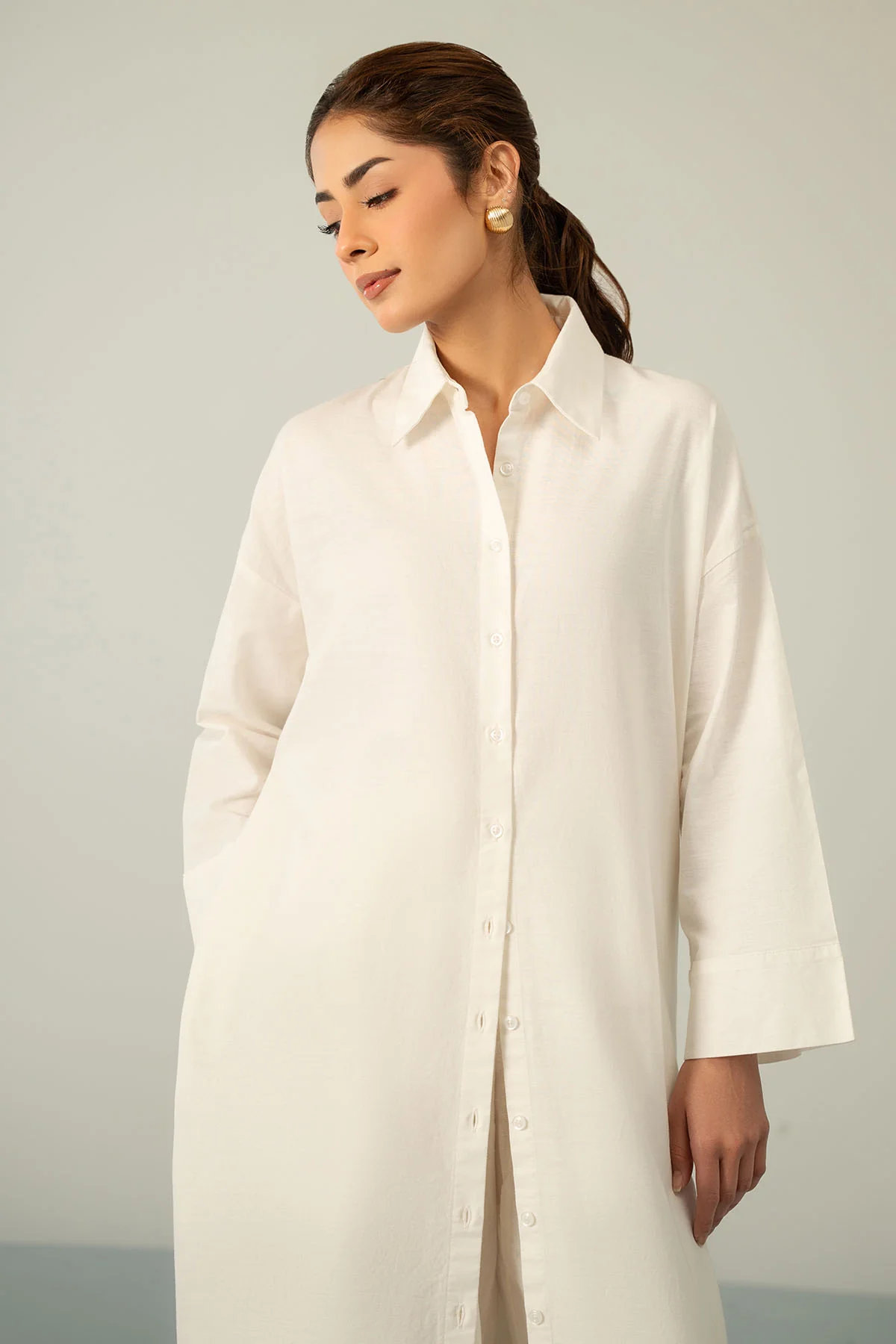 LINEN SHIRT DRESS - Image 6