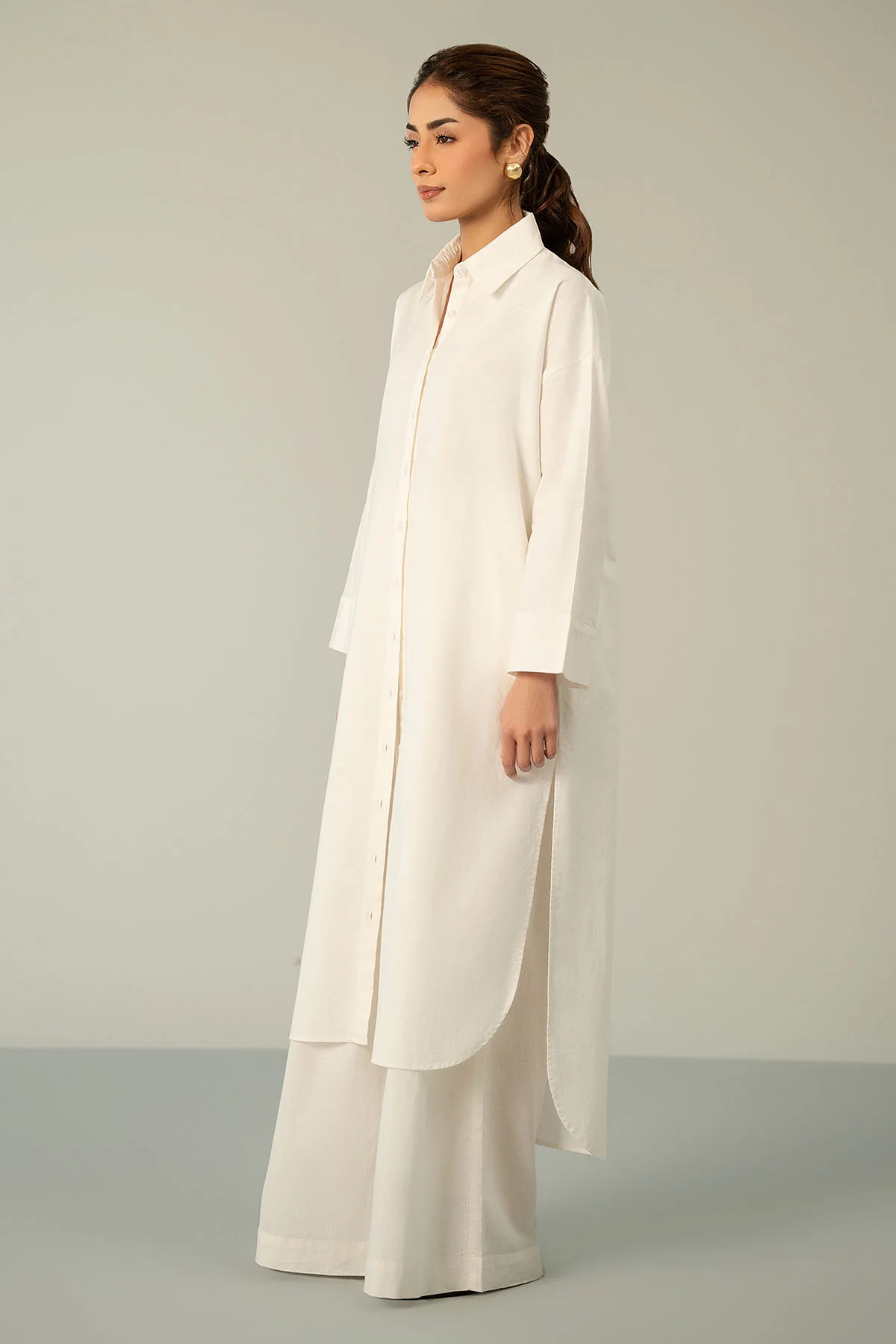 LINEN SHIRT DRESS - Image 8