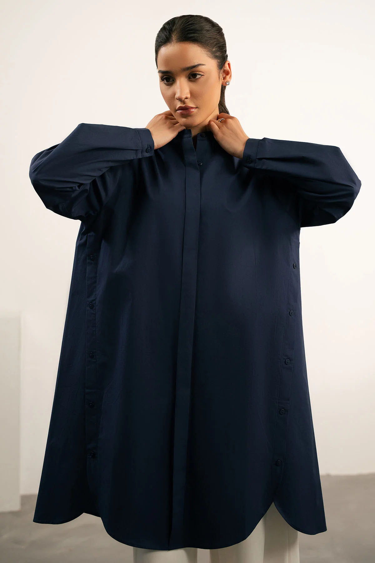 BUTTON DOWN LONG TUNIC - Image 5