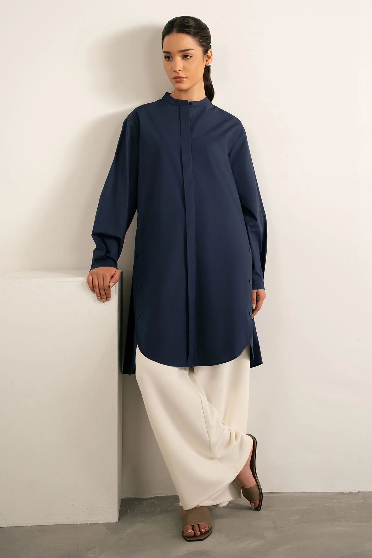 BUTTON DOWN LONG TUNIC - Image 6
