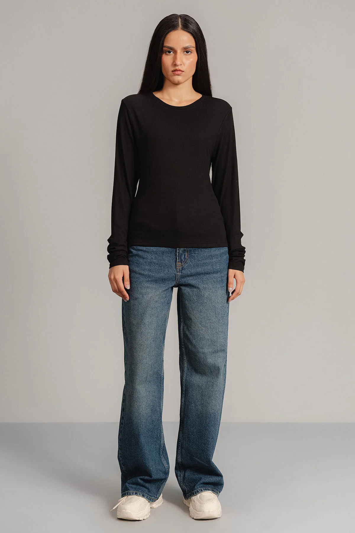 LONG SLEEVE RIBBED T-SHIRT - Image 5