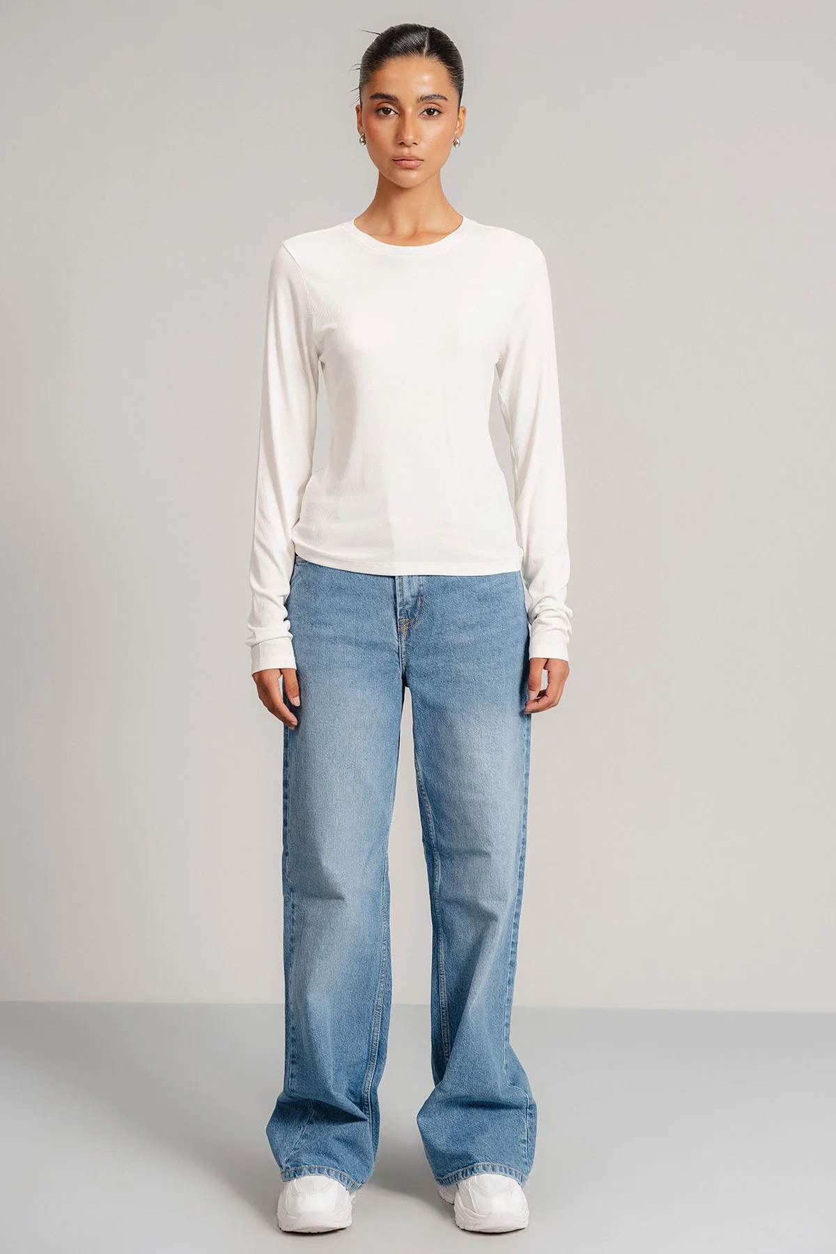 LONG SLEEVE RIBBED T-SHIRT - Image 5