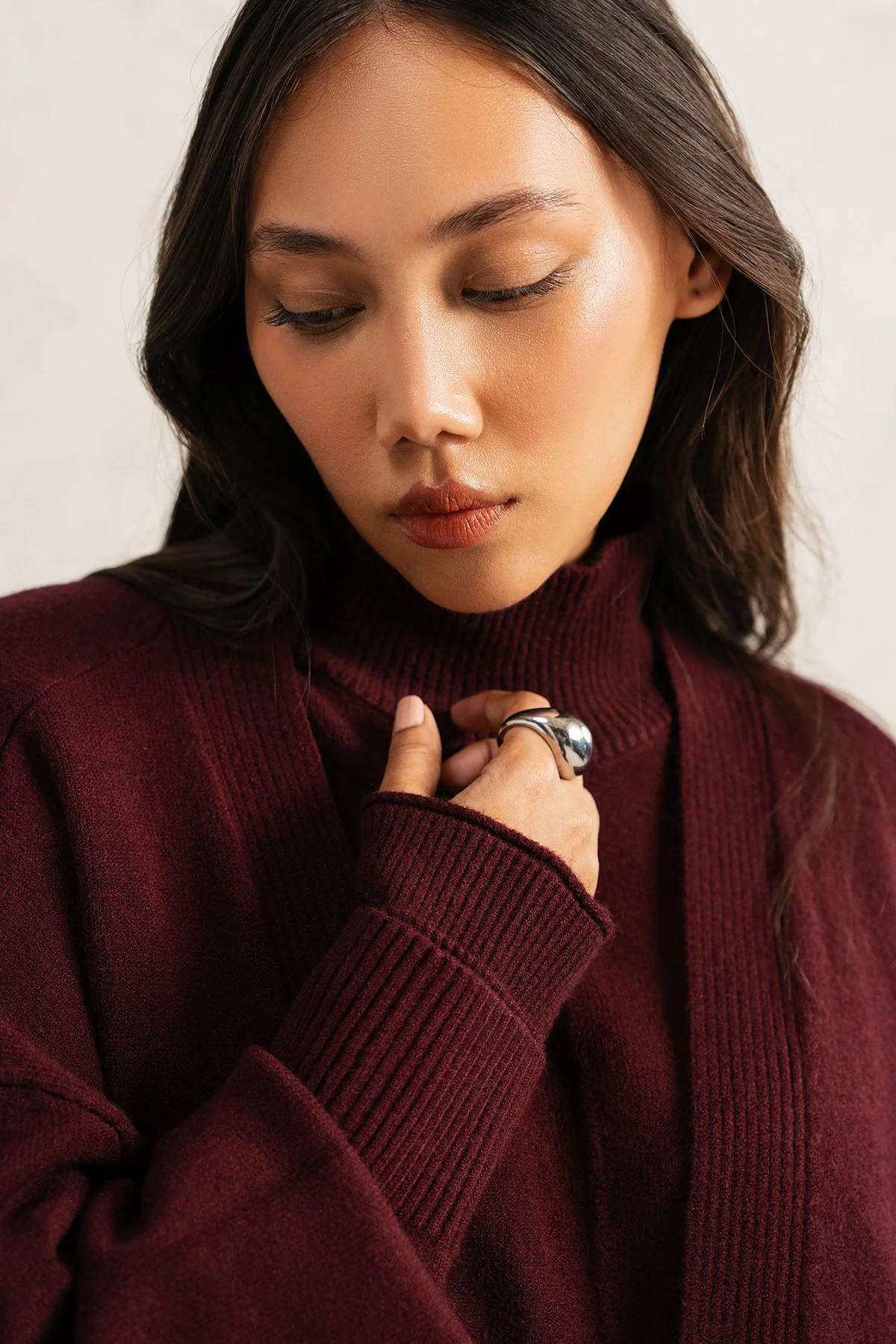 DEEP BURGUNDY KNIT SET - Image 5