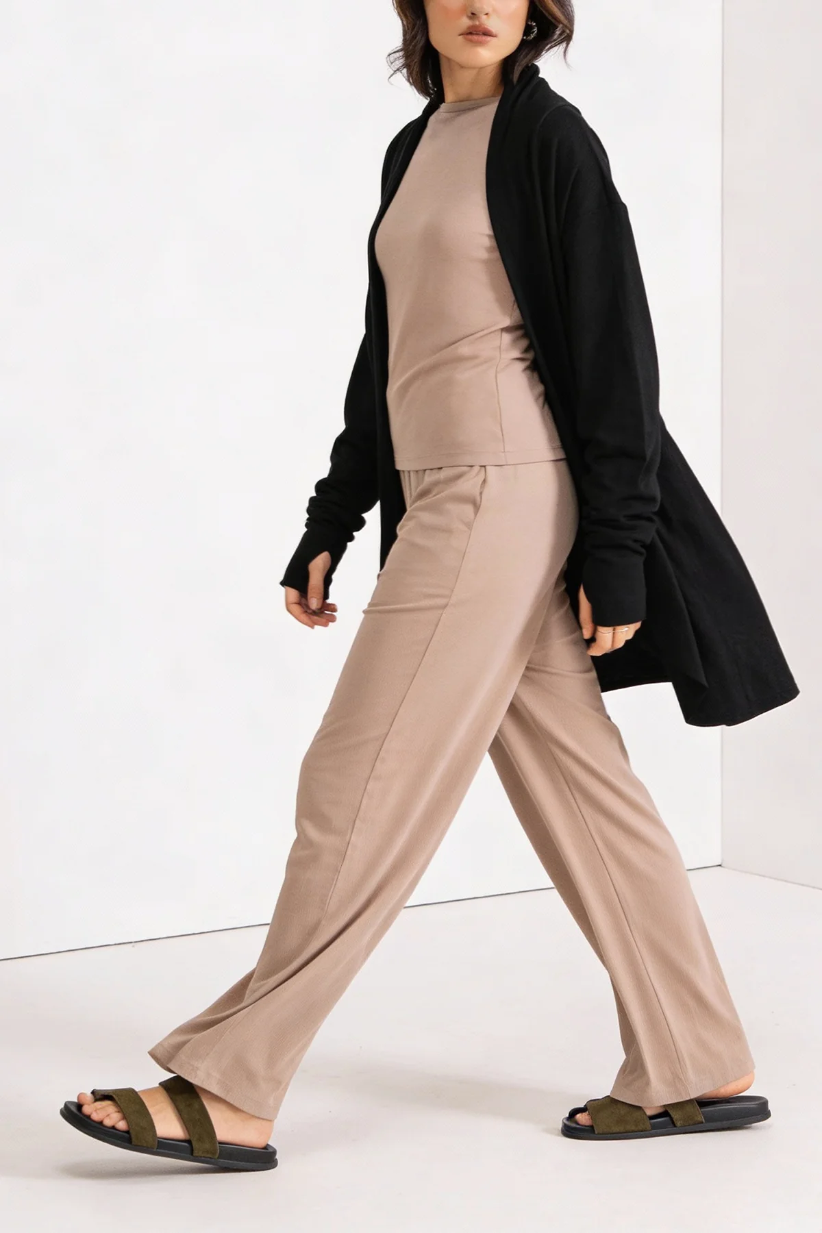 MINIMAL SUEDE SLIDE - Image 7