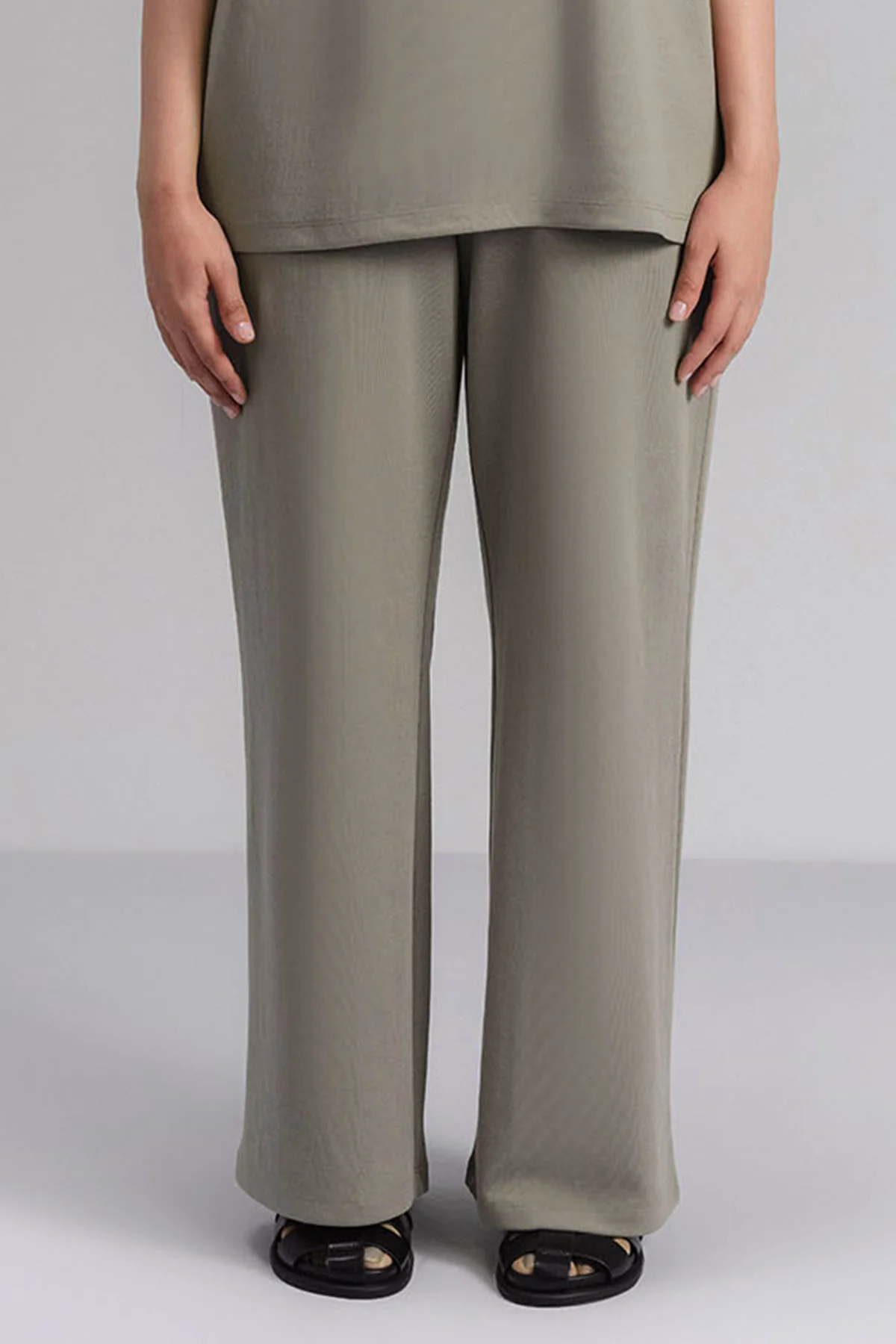 MOVE WIDE TROUSERS-DOUBLE KNIT