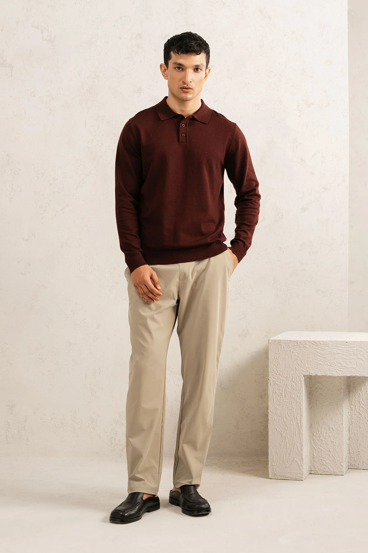 REFINED POLO SWEATER