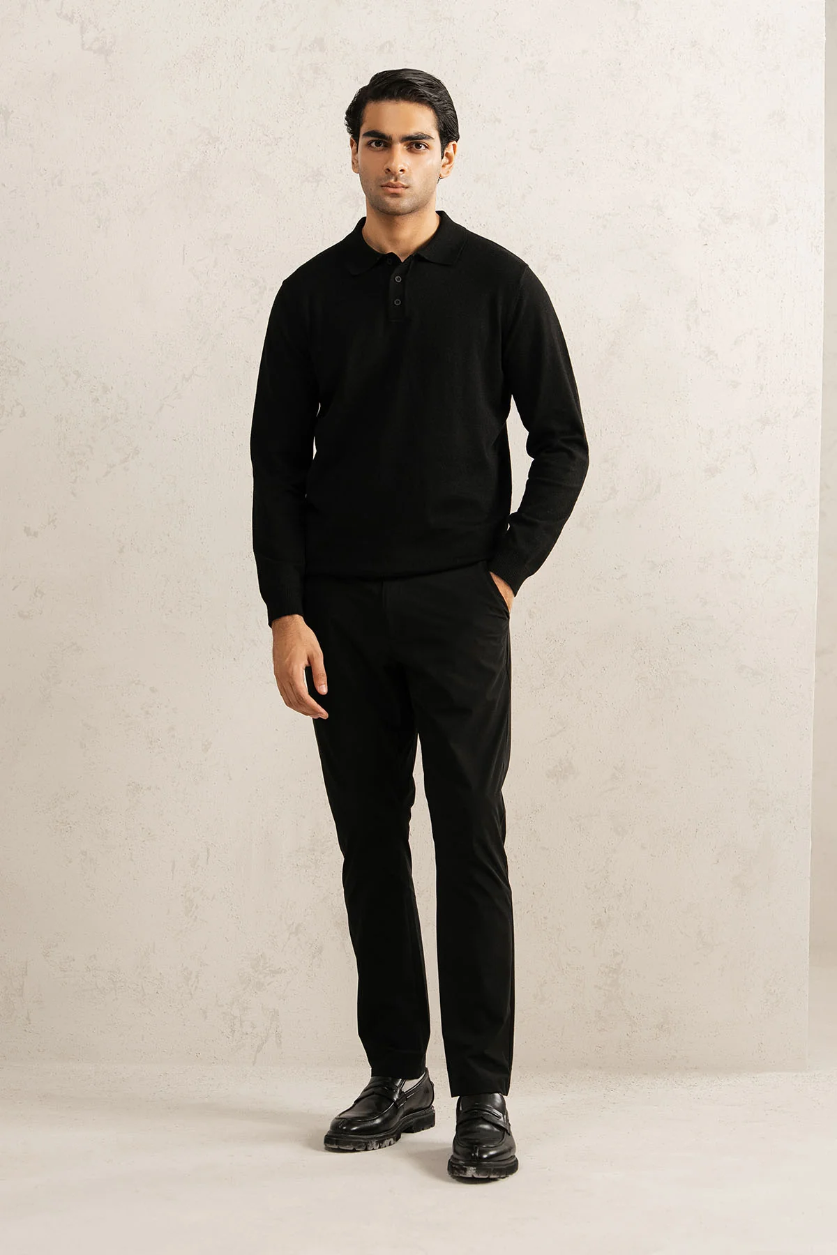 REFINED POLO SWEATER