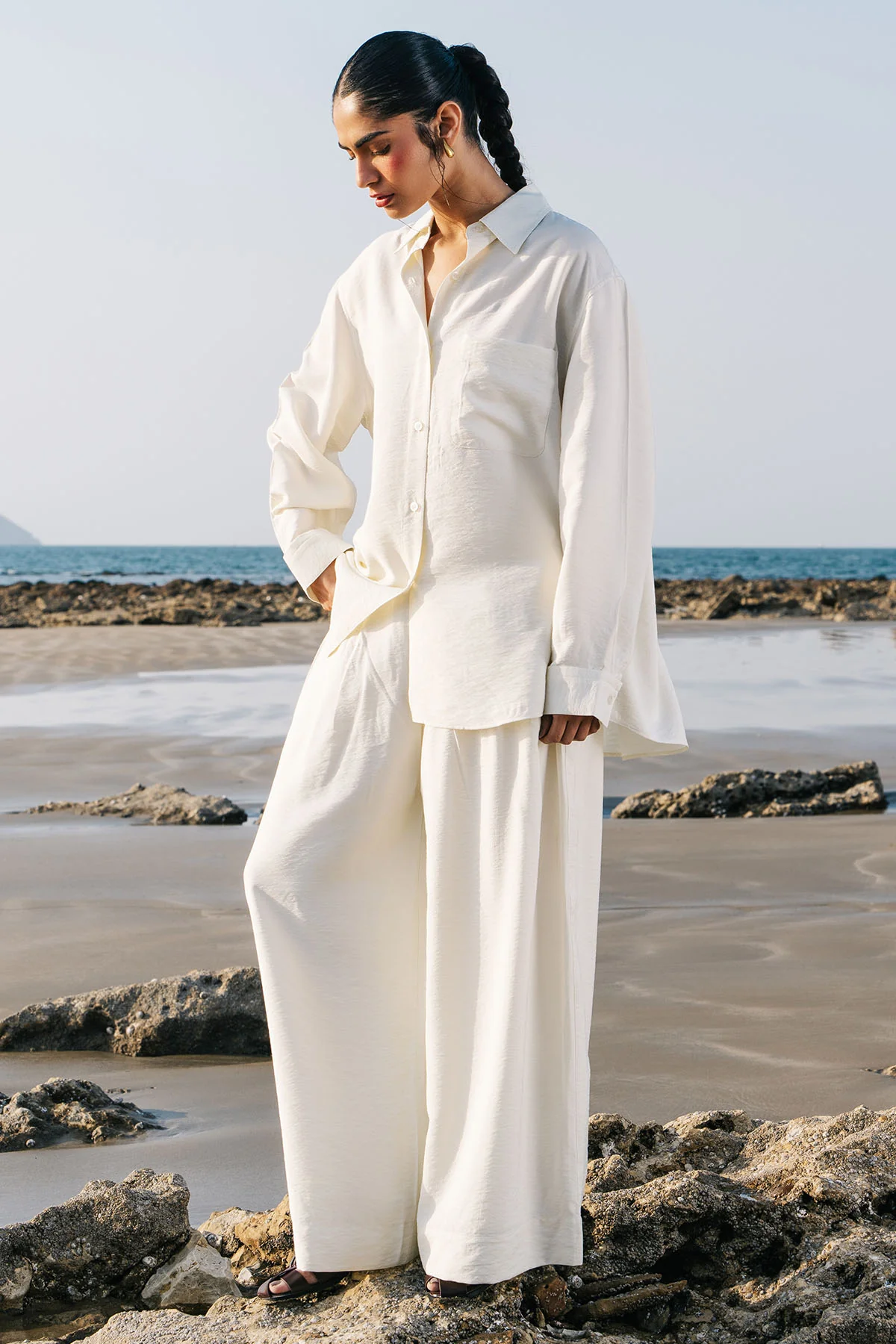 RELAXED FIT BUTTON DOWN SHIRT - WRINKLED - Image 7