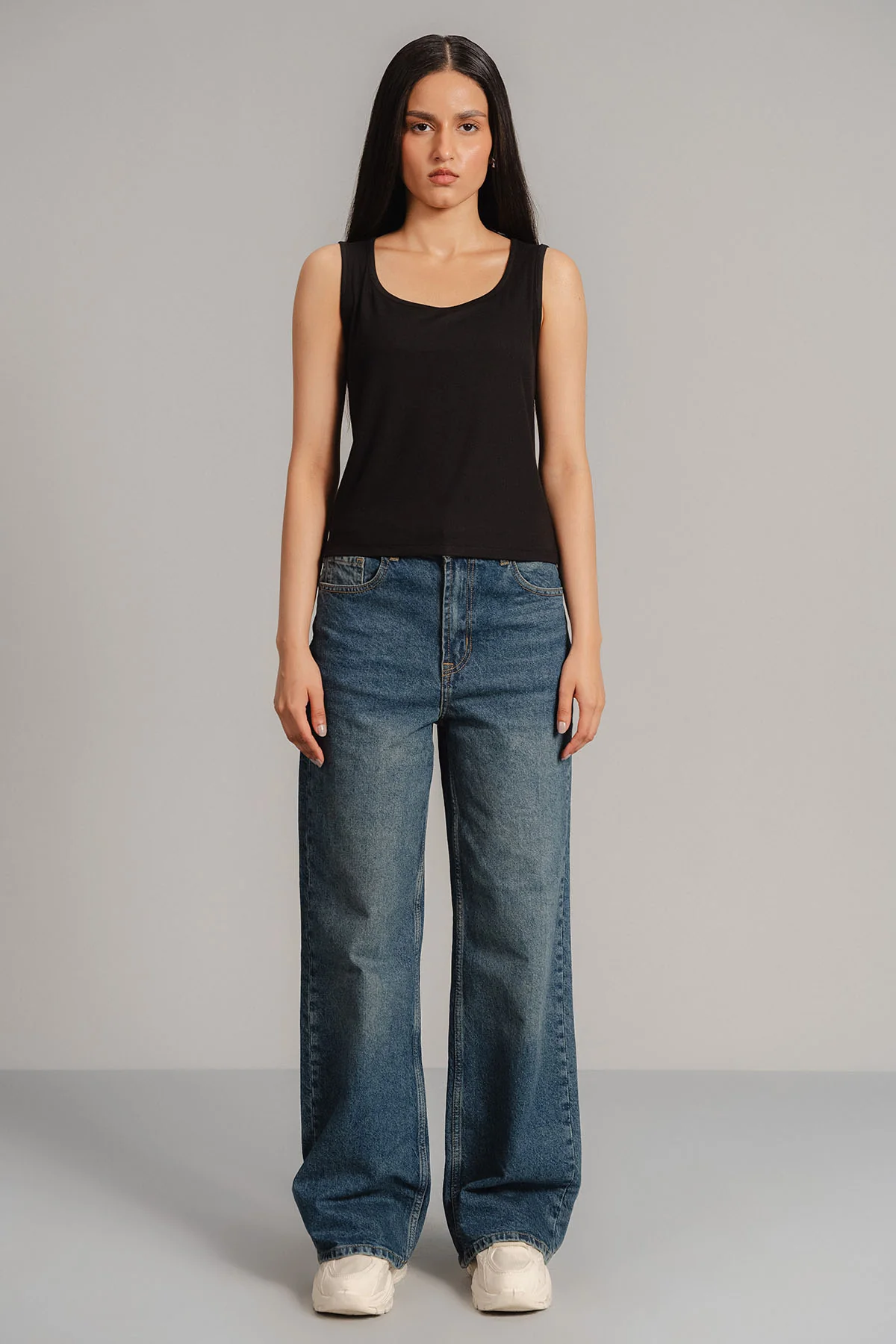 RIBBED ROUND NECK TANK TOP - Image 3