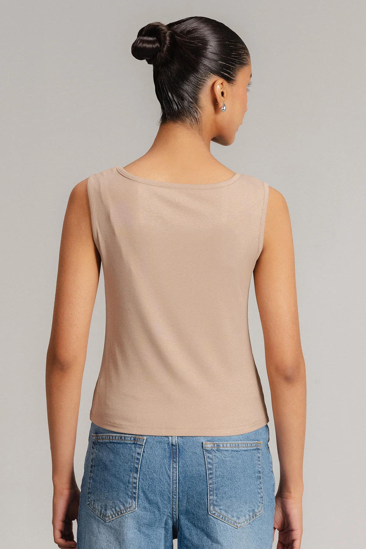 RIBBED ROUND NECK TANK TOP - Image 3