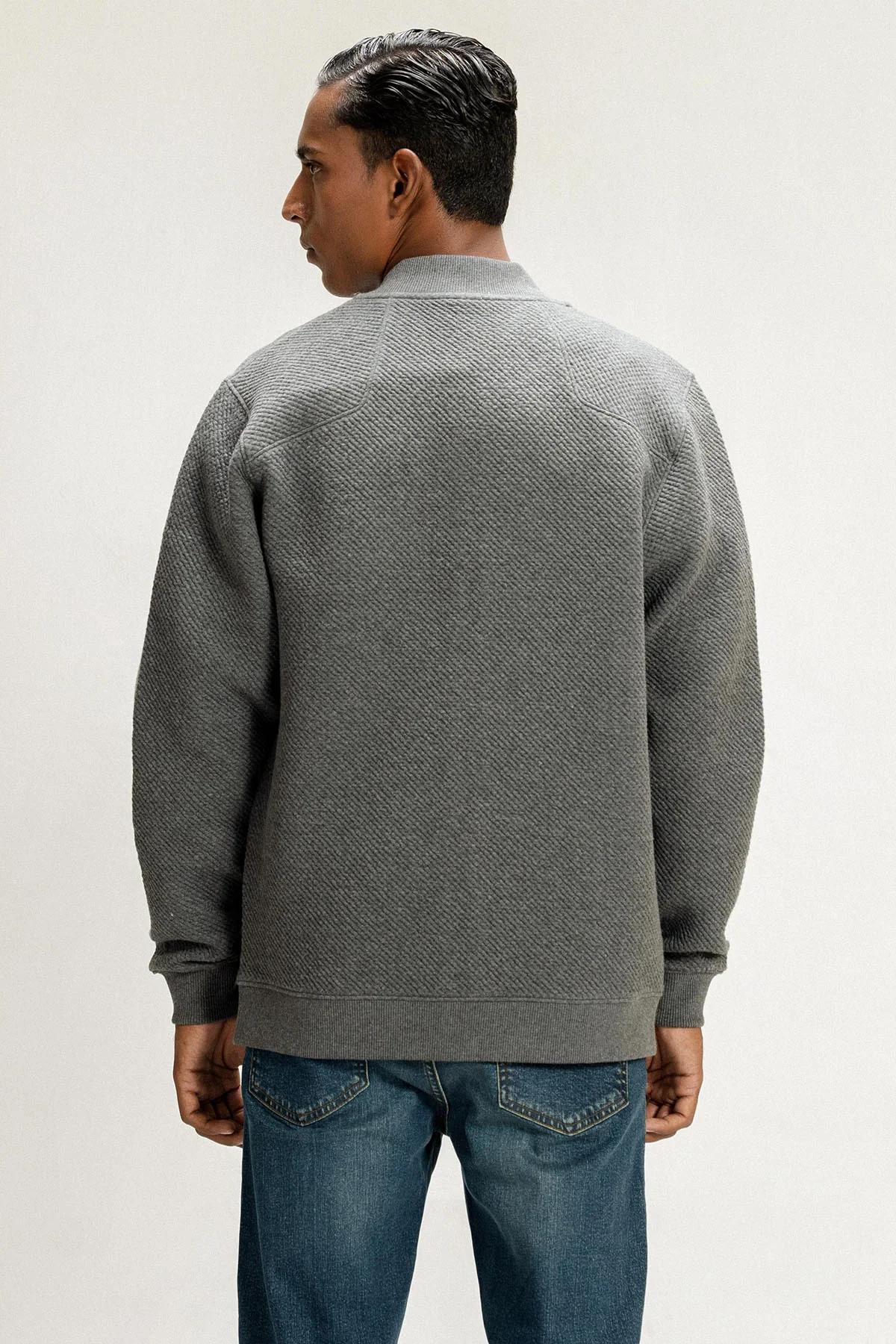 TEXTURED LUXE POCKET ZIP UP JACKET - Image 3