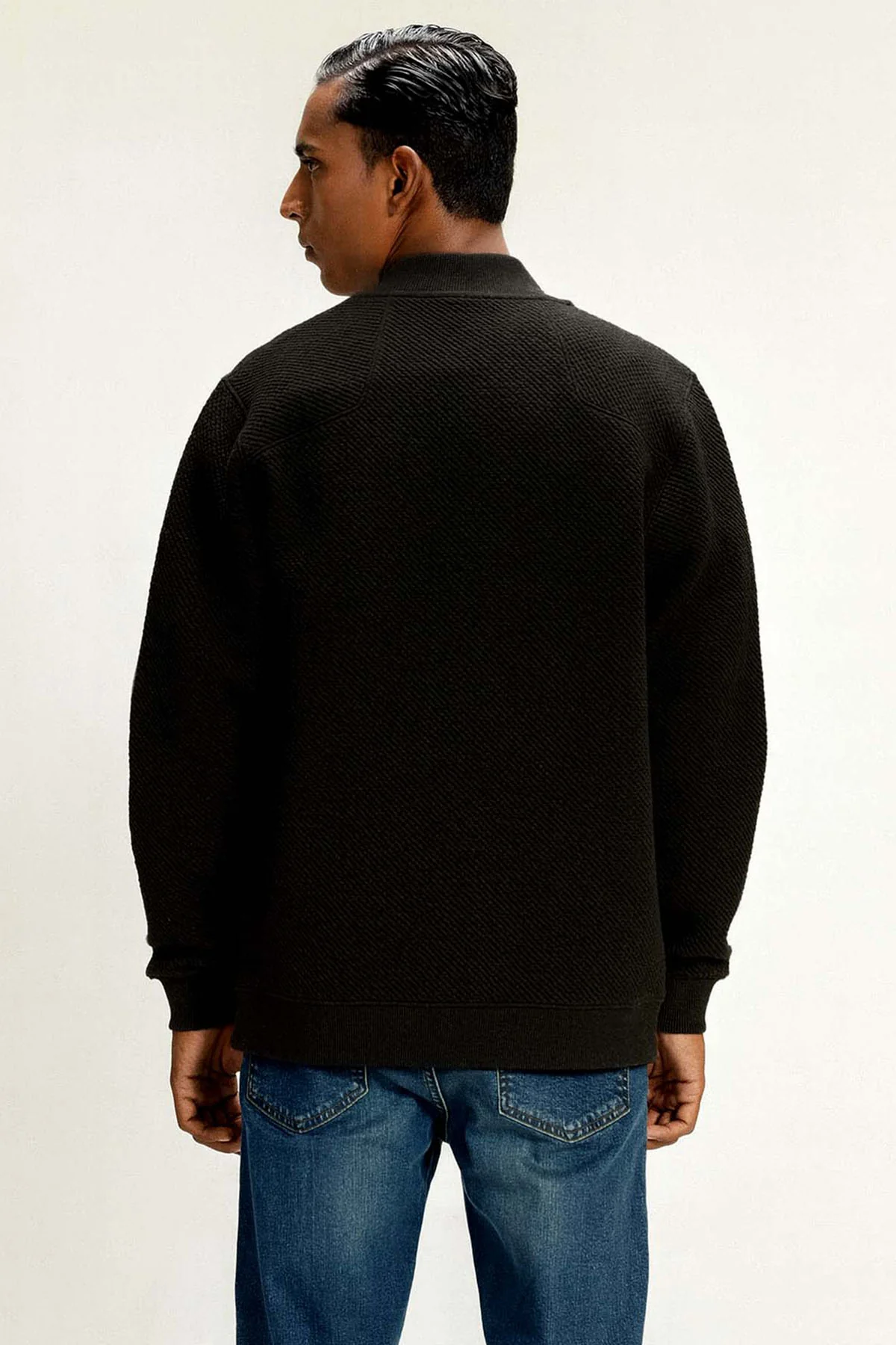 TEXTURED LUXE POCKET ZIP UP JACKET - Image 4