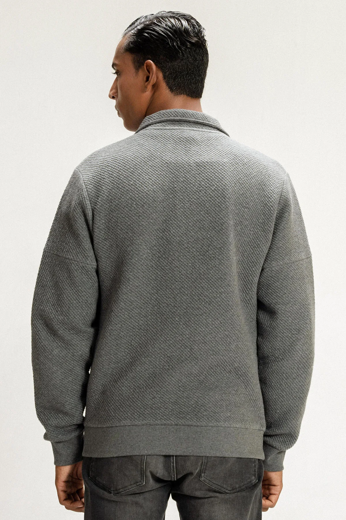 TEXTURED LUXE ZIP UP JACKET - Image 7