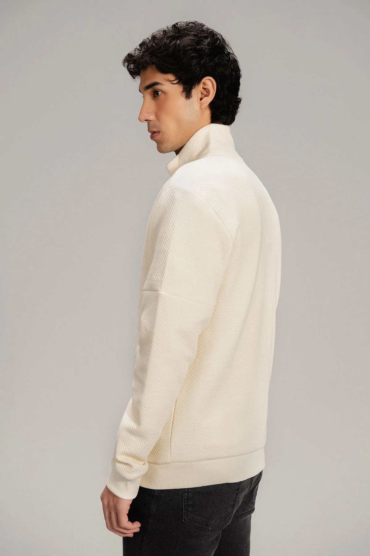 TEXTURED LUXE ZIP UP JACKET - Image 9