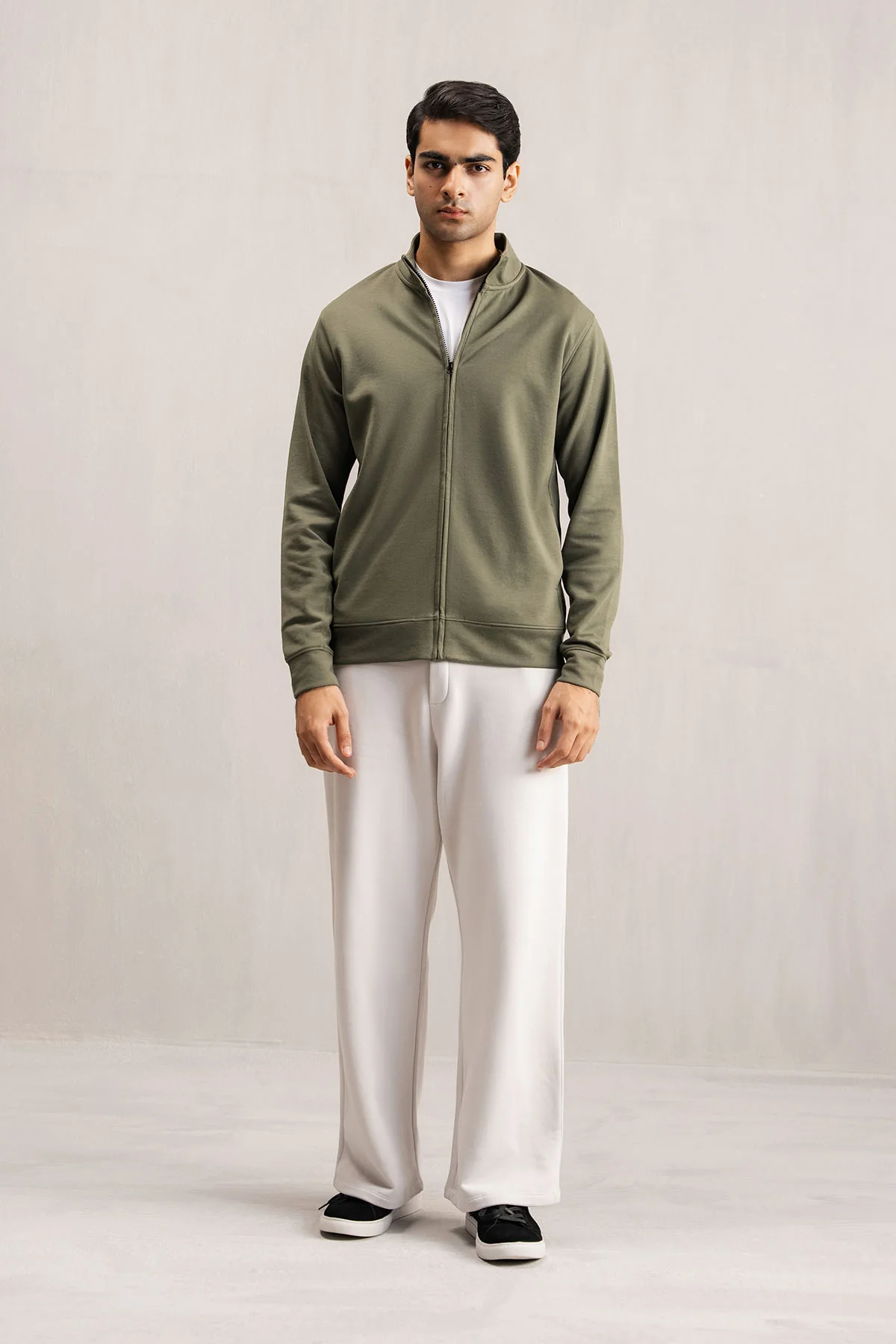 ZIPPER JACKET-DOUBLE KNIT